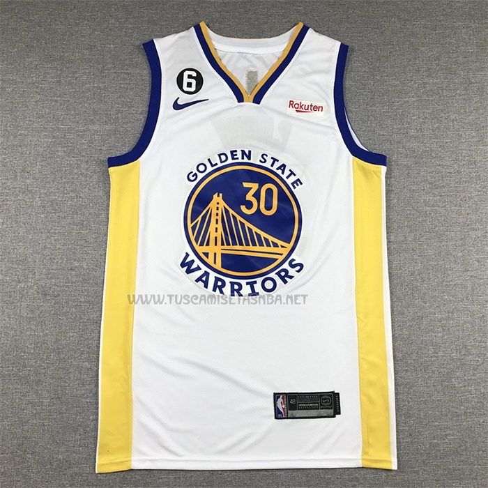 Camiseta Stephen Curry NO 30 Golden State Warriors Association 2022-23 Blanco